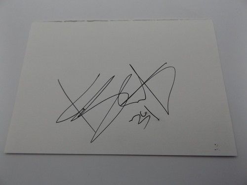 6" x 4" AUTOGRAPH BOOK PAGE SIGNED BY KEVIN SCHWANTZ - MOTORCYCLE RACER