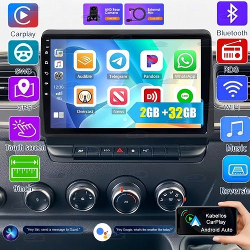 Android15 CarPlay Radio Stereo Sat Nav For Renault Master 2019-2023 Head Unit BT