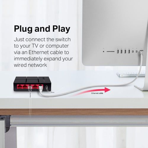 5 Port Gigabit Fast Ethernet Switch LAN Network Splitter Hub Wired — image 4