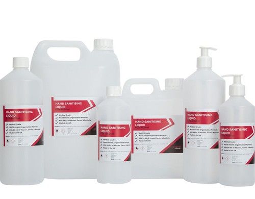 Hand Sanitiser Liquid - 80% ALCOHOL - Kills 99.9% Viruses, Bacteria & Germs 
