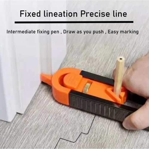 Profile Scribing Ruler Contour Gauge with Lock Precise Scribe Tool Woodworking U — image 3
