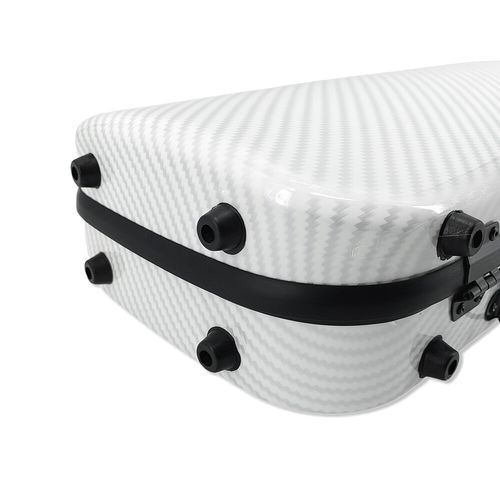 Deal Violin Hard Case 4/4 Full Size Carbon Fiber Material with BackStraps White — image 14