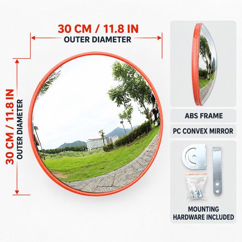 Convex Traffic Mirror 30/45/60cm Wide Angle PC Blind Spot Road Garage Security