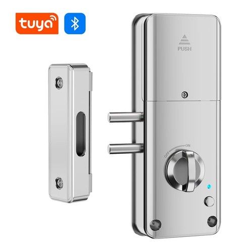 No Drilling Smart Tuya App Bluetooth Indoor Invisible Lock for Wooden Door Elect