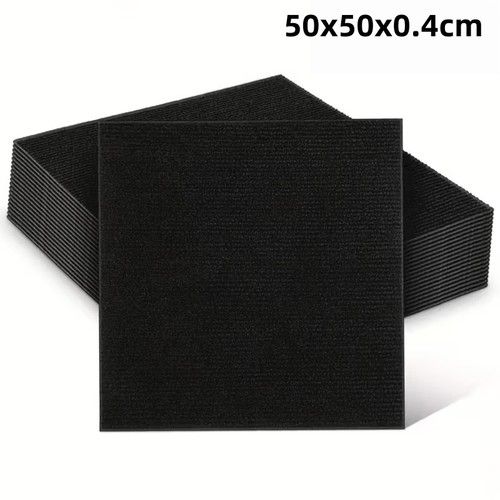 Self Adhesive Area Carpet Tiles Peel and Stick Floor Plank Mat Non-Slip 50x50cm