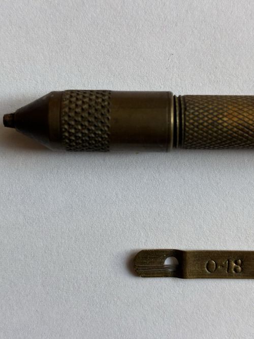 Vintage Brass Tool Pin Vice Hand Tool with Fine Gauge Needles Made In England — image 5