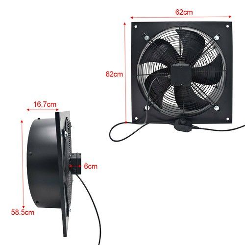 8"-24" Industrial Axial Fan Commercial Building Air Ventilation Extractor Blower