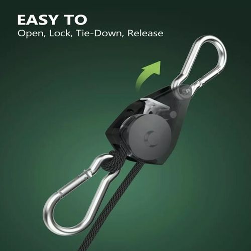8x Rope Ratchet Adjustable Light Hanger Tent Carbon Filter Hydroponic Grow — image 7