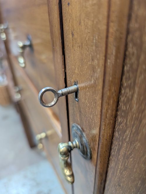 Antique Edwardian Mahogany Sideboard Buffet Cabinet Cupboard Drawers Service — image 15