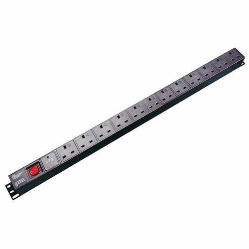 12 Way PDU 3m Power Distribution Unit Surge Protected Rack Wall Desk Mount 13A — image 3