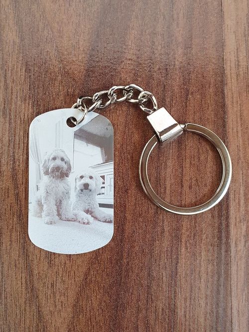 Personalised Engraved Photo Keyring - Keepsake -Your Photo -Image -FREE GIFT BAG — image 2