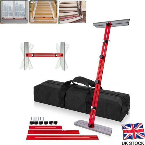 Stair Treads Gauge Measuring Tool 8-72" Adjustable Aluminium Template Jig & Bag