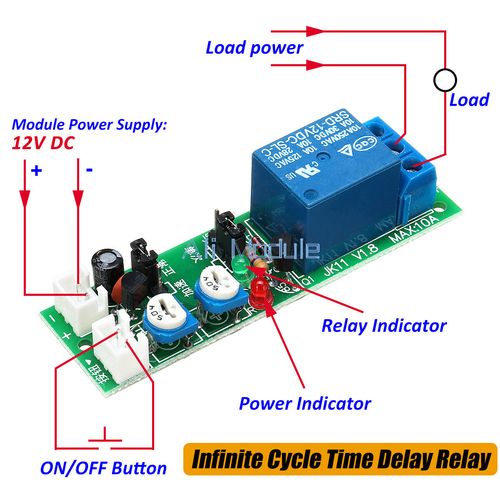 NEW DC 12V Infinite Cycle Loop Timer Delay Adjustable Time Relay Switch Module — image 1