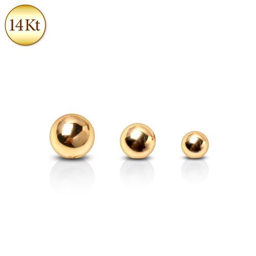 14K SOLID Yellow Gold Replacement Ball SINGLE LIMITED STOCK — image 1