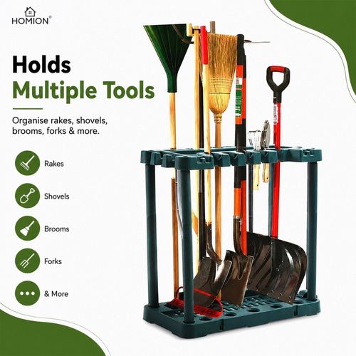 Garden Tool Holder on wheels Rack Gardening Garage Organizer Caddy Shed storage — image 7