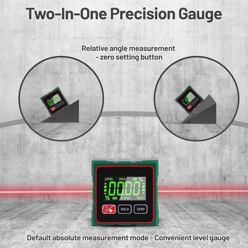 Magnetic Digital Angle Finder &Electronic Laser Digital Spirit Level LCD Display — image 9