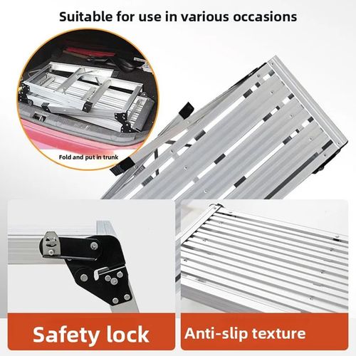 150kg Folding Aluminium Step Ladder Stool Work Platform Up Bench Lightweight UK — image 9