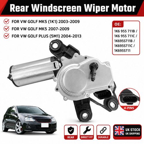 Rear Windscreen Wiper Motor 1K6 955711B For VW GOLF MK5 & VW GOLF PLUS 2003-2009