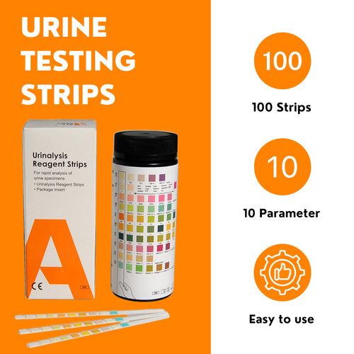 100 Urine Test Strip - 10 pad - UTI Ketone Blood Sugar Protein White Cell + More