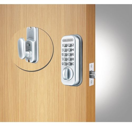 Mechanical Keyless Door Lock Push Button Combination Code Lock 60mm Silver — image 12