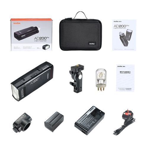 Godox AD200Pro TTL HSS Pocket Flash + Barndoor Softbox Reflector Diffuser Set — image 7