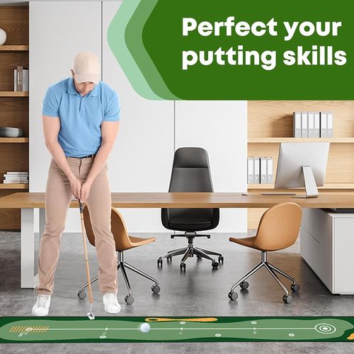 50X300CM Golf Putting Mat Green Indoor Outdoor Golf Practice Mat Mini Training — image 10