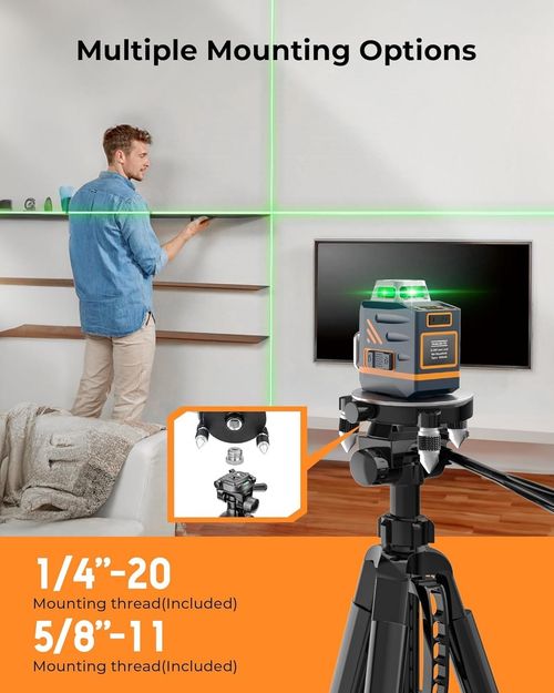 CIGMAN 1.5m Aluminum Laser Level Tripod with Spirit Level, with 5/8"-11 Male (FW — image 7