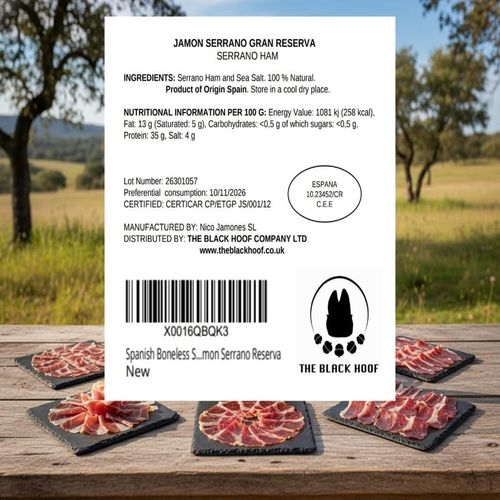Spanish Serrano Ham (Leg) Approx. 7kg Reserva Jamon 100% Natural, No Additives — image 4