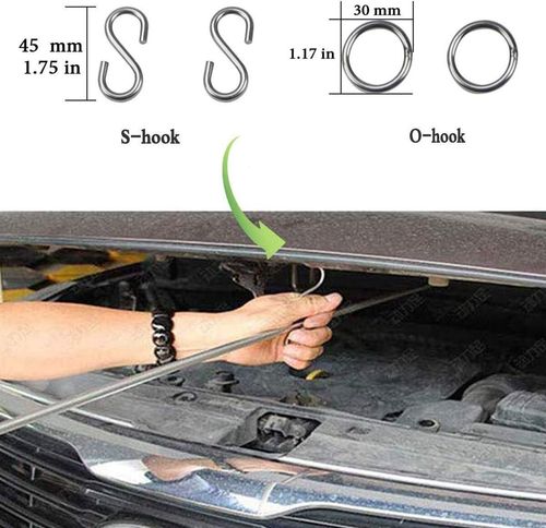 10PCS PDR Car Dent Puller Stainless Steel Rod Paintless Repair Hail Removal Tool — image 8