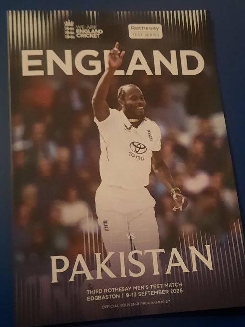 England v Pakistan: 3rd Test 2026: Official Programme *Edgbaston — image 1