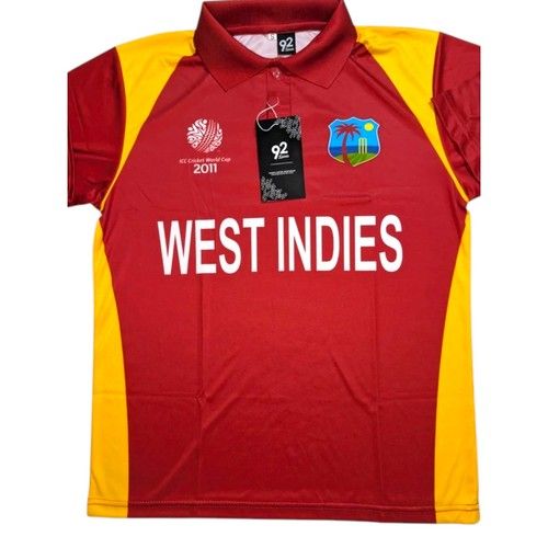 West Indies 2011 Retro Cricket Replica Polo Jersey Windies Replica Shirt