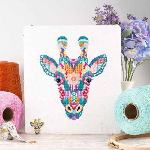 Mandala Giraffe Cross Stitch Pattern by Meloca Designs