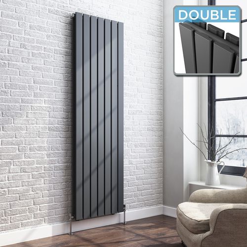 Double Vertical Radiator Designer Flat Panel Columns Rad Anthracite 1800x532mm — image 9