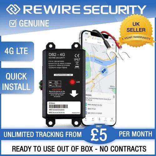 LIVE GPS TRACKER DB2 4G LTE ANTI-THEFT CAR VAN TRUCK MOTORBIKE TRACKING DEVICE