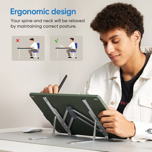 XPPen Drawing Tablet Stand Portable Tablet Holder 6 Adjustable Angles Foldable — image 5