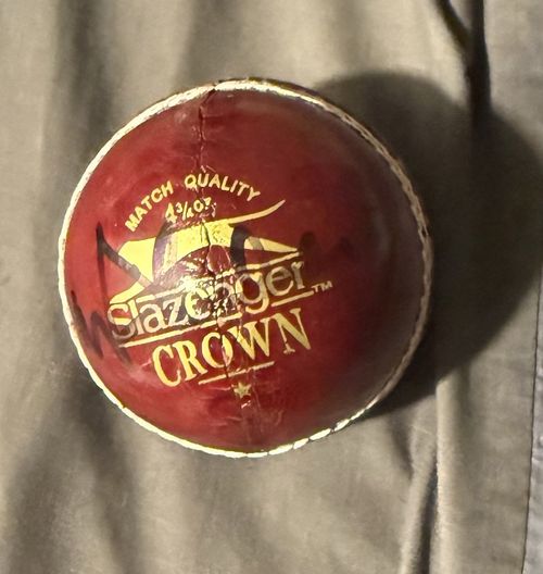 Michael Vaughan Signed Cricket Ball With COA Ashes Winning Captain — image 1