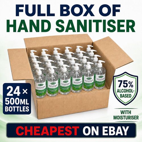 Hand Sanitiser, 24 X 500ml 75% alcohol,  advanced Cleanse & Moisturiser