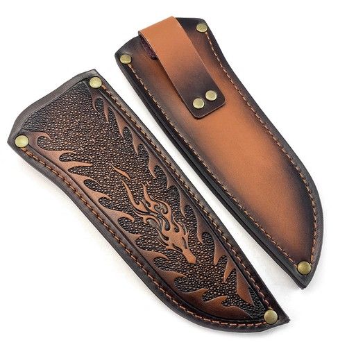1pcs Leather Knife Sharpening Protective Case Straight Knife Storage Holster