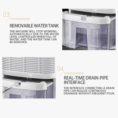 2.2L Large Dehumidifier Portable Quiet Home Air Dryer for Mould Moisture Damp — image 4