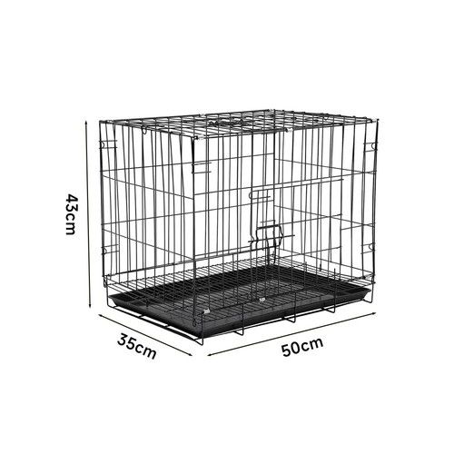 Dog / Cat Cage Puppy Training Crate Pet Carrier Small Medium Raised Metal Cages