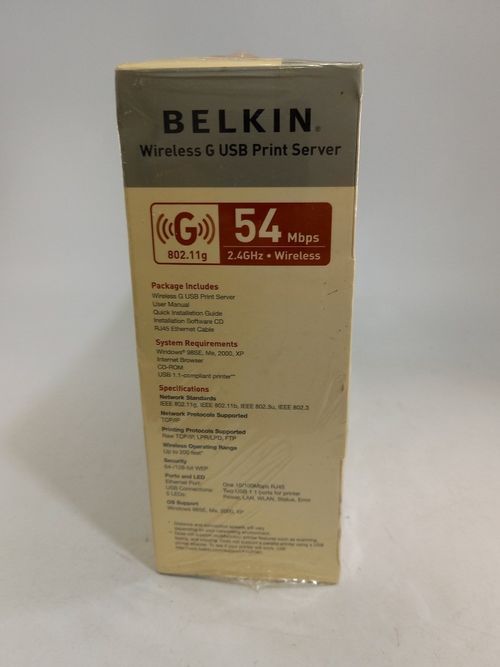Belkin Wireless G USB Print Server 54Mbps 802.11g Network Printer Adapter — image 10