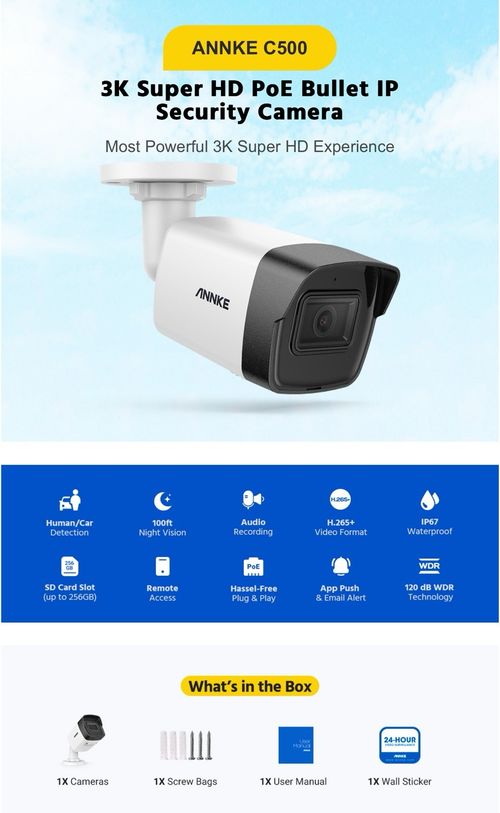 EX-DISPLAY ANNKE 5MP CCTV PoE Security IP Camera Night Vision C500 Outdoor — image 2
