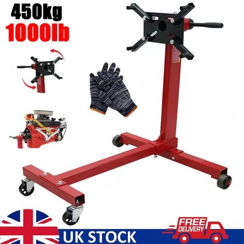 Engine Gearbox Support Stand 1000 lbs 450kg Heavy Duty Swivel Transmission Red