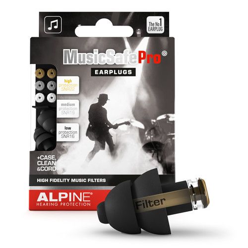 Alpine Hearing MusicSafe Pro Earplugs - Black or Translucent