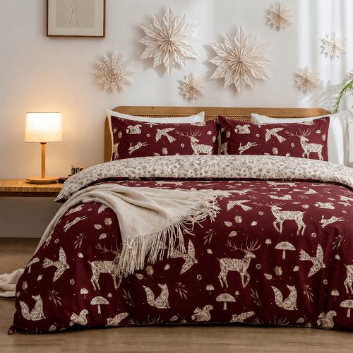 100% Cotton Luxury Duvet Cover Reversible Bedding Set Quilt Cover + Pillowcases
