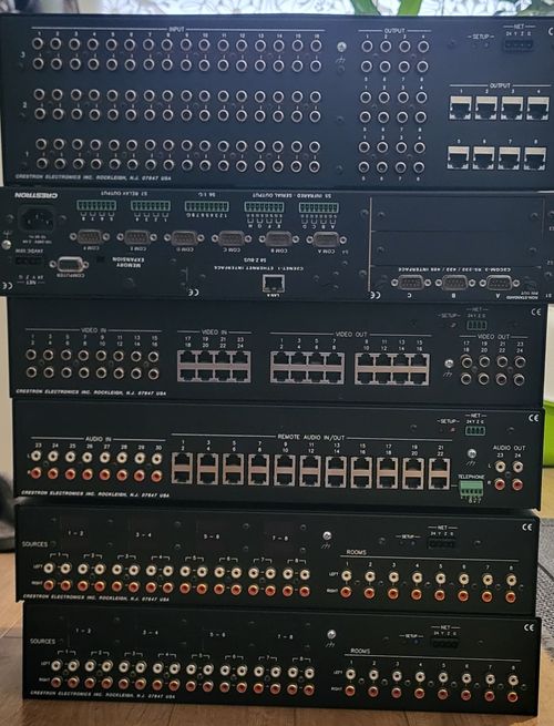 FULL SET Crestron professional audio and video distribution equipment. — image 2