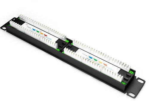 AKORD CAT5/5e 12 Port Patch Panel Cabinet Mount Pro RJ45 110 Network Mini SOHO — image 3