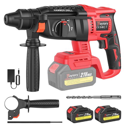 5000W ELECTRIC HAMMER DRILL SDS PLUS DEMOLITION BREAKER + CHISEL SET + Case — image 11