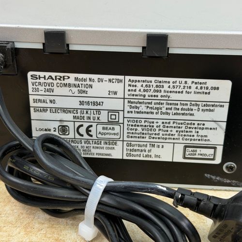 VHS Player SHARP DV-NC70H VCR/DVD Player No Remote Working NOT VHS TO DVD RECORD — image 6
