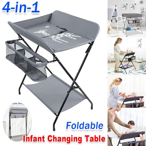 Folding Baby Changer Unit Changing Organizer Table Nappy Diaper With Storage — image 1